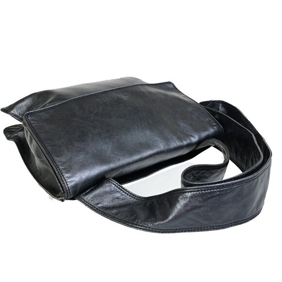 CHANEL CC Logo Crossbody Shoulder Bag Leather Black GHW Italy Vintage - Picture 5 of 15